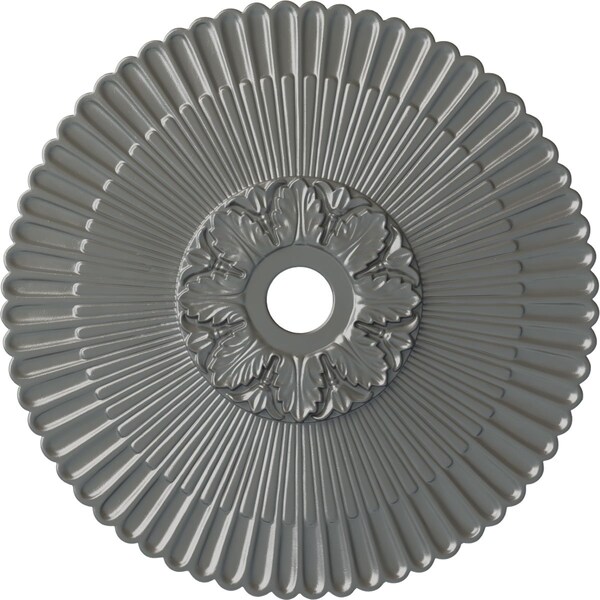Ekena Millwork Melonie Ceiling Medallion (Fits Canopies up to 6 1/4"), Hand-Painted Silver, 36 1/4"OD x 1 7/8"P CM36MESLS - main